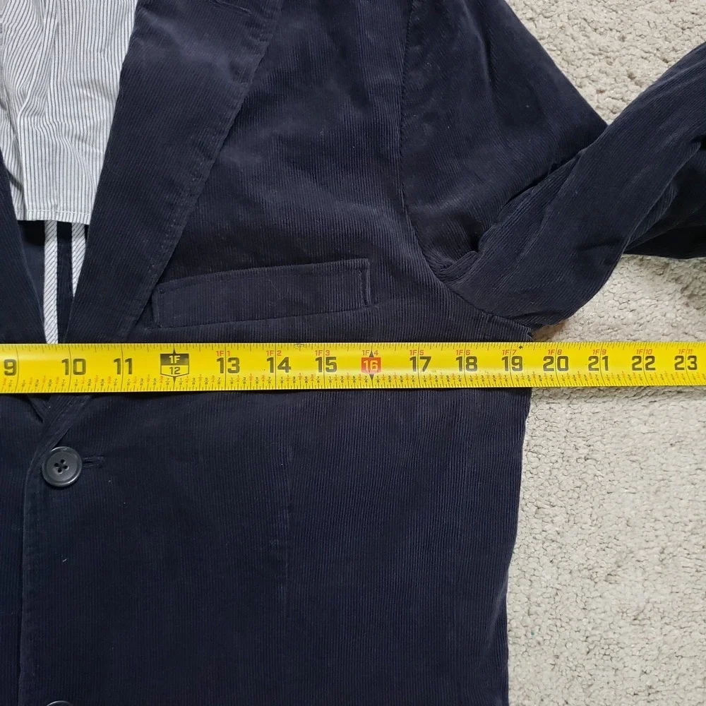 VTG Y2K J Crew Blazer Jacket Men S Navy Corduroy Sport Coat Academia Professor‎